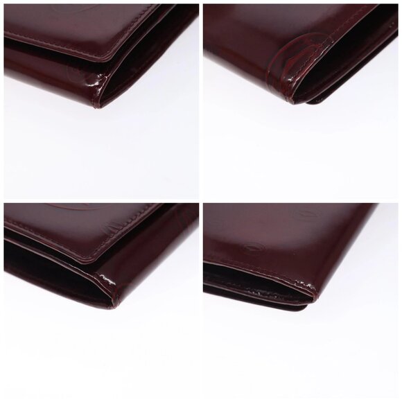 CARTIER Happy Birthday Long Wallet Enamel Bordeaux Auth bs27880 - Picture 14 of 16